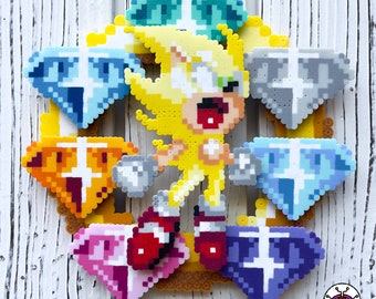 Hyper Sonic Perler Necklace – Leaky Pixels