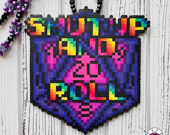 Baldur's Gate Dungeons & Dragons D20 Perler Necklace | EDC Outfit Gear | Rave Kandi