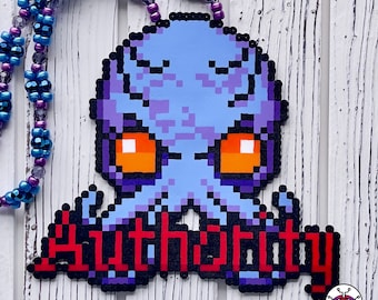 Mind Flayer Squid Baldur's Gate 3 Perler Necklace | EDC Outfit Gear | BG3 Rave Kandi | D20 Cosplay Jewelry