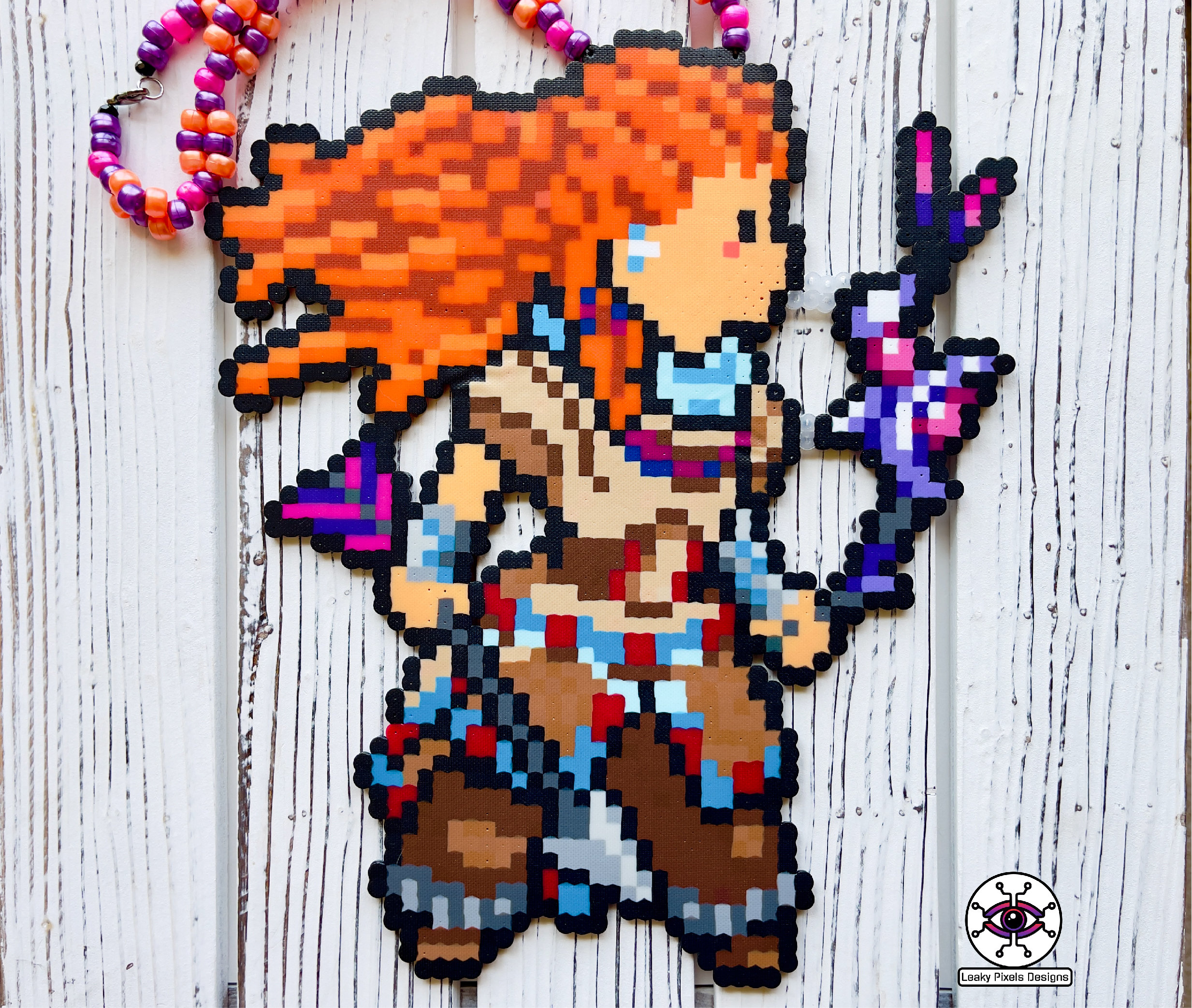 Hama様　オーダー Aloy Perler Necklace by Leaky Pixels • Anime Perler • Perler Bead