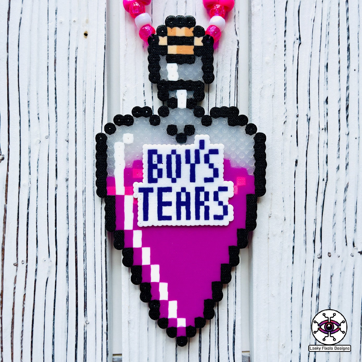 Boy's Tears Perler Necklace | Rave Perler | Potion Bottle Boy's Tears Perler Necklace | Rave Perler | Potion Bottle