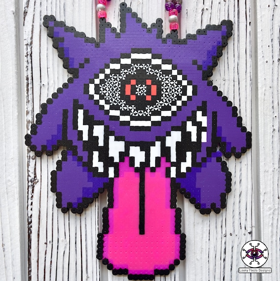 Gengar Subtronics Perler Necklace by Leaky Pixels • Bead