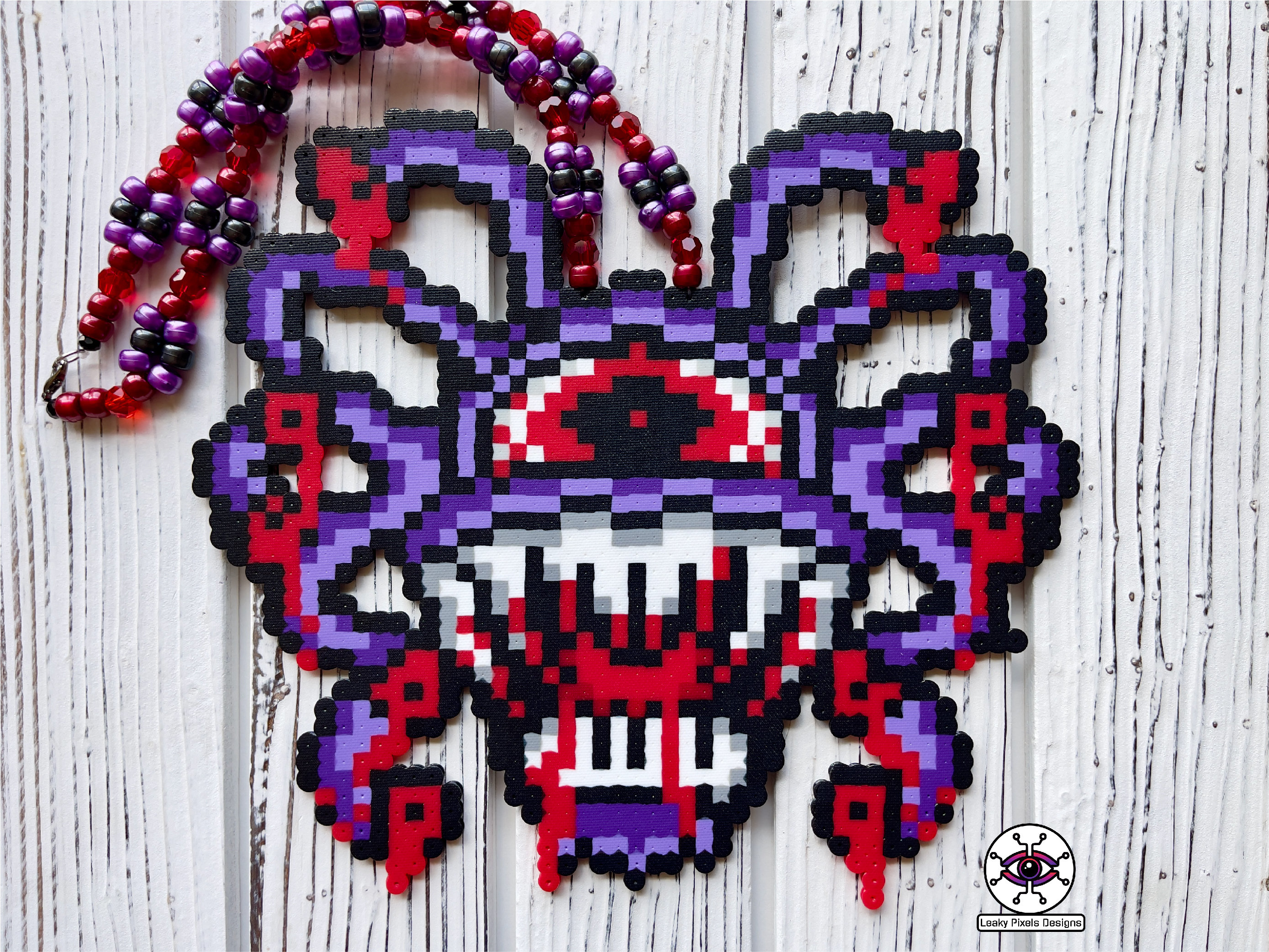 Blood Cyclops Perler Necklace by Leaky Pixels • Cyclops