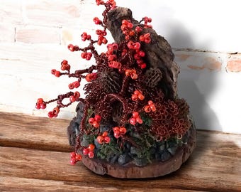 Albero della vita in filo di rame: Bonsai naturale per la decorazione della casa