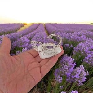 Amethyst Silver scorpion, gemstone scorpion, natural rock, gift decoration