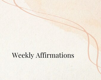Un piccolo libro di affermazioni per la settimana