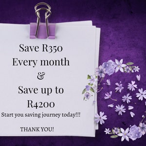 Low Income Savings Challenge, R350 Monthly Mini Saving Challenge, PDF ...