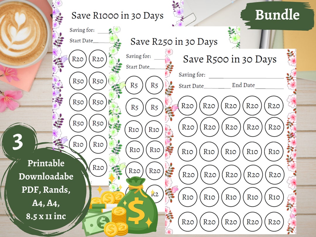 Rands 30 Day Savings Challenge Low Income Savings Tracker Bundle R250 a-concise-history-of-the-south-african-rand-learn-to-trade