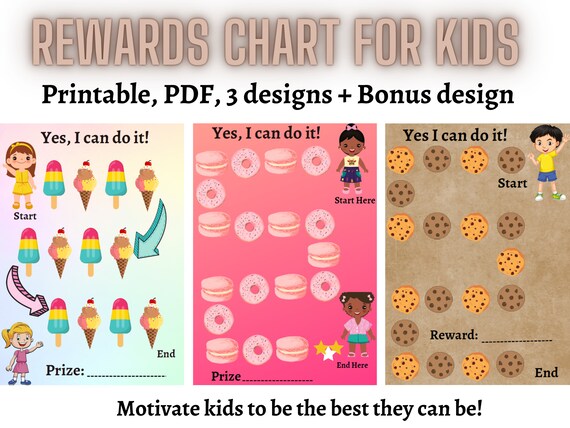 Fun Rewards Chart Sticker Chart Printable Downloadable - Etsy