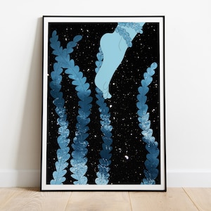 Modern and original digital collage marine poster