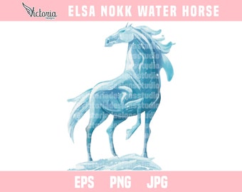 Frozen 2 Two Elsa Nokk Water Horse, Frozen two Elsa horse digital file