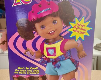 Vintage 1997 California Roller Girl Afro-Amerikaanse pop van Mattel NIB #31696