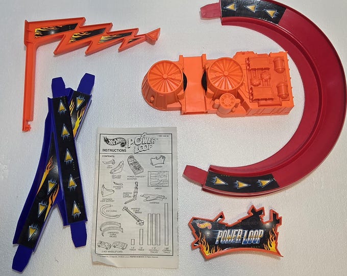 1994 Mattel Hot Wheels Power Loop Racing Set for Parts (power Booster ...