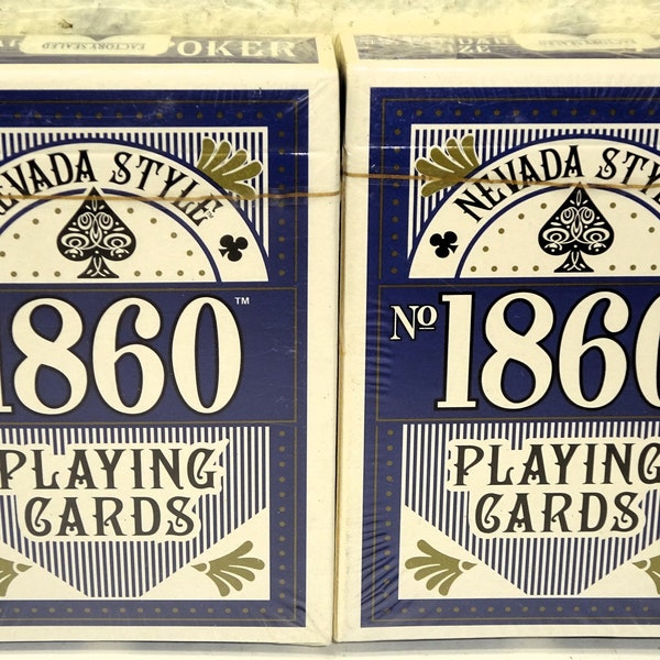 Playing Cards Coated To Last 2 packs Nevada Style 1860 by JJT,Inc. Vegas SEALED