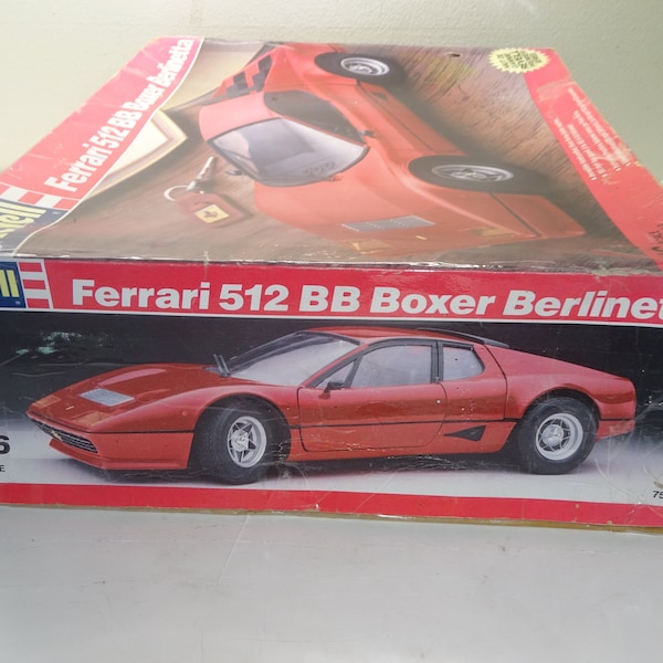 Vintage 1987 Revell 1/16 Scale Ferrari 512 BB Boxer Berlinetta Model Kit Sealed