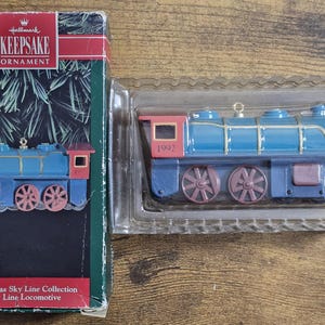 Sky Line Lokomotive 1992 Hallmark Andenken Weihnachtsverzierung Gussmetallzug