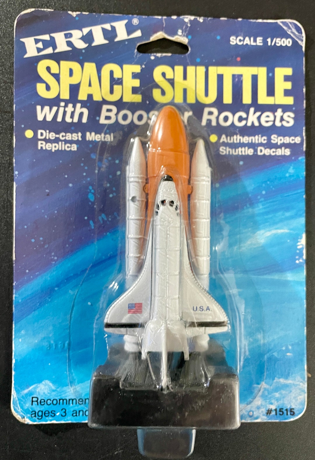 ERTL 1/500 Scale Space Shuttle With Booster Rockets Diecast Replica ...