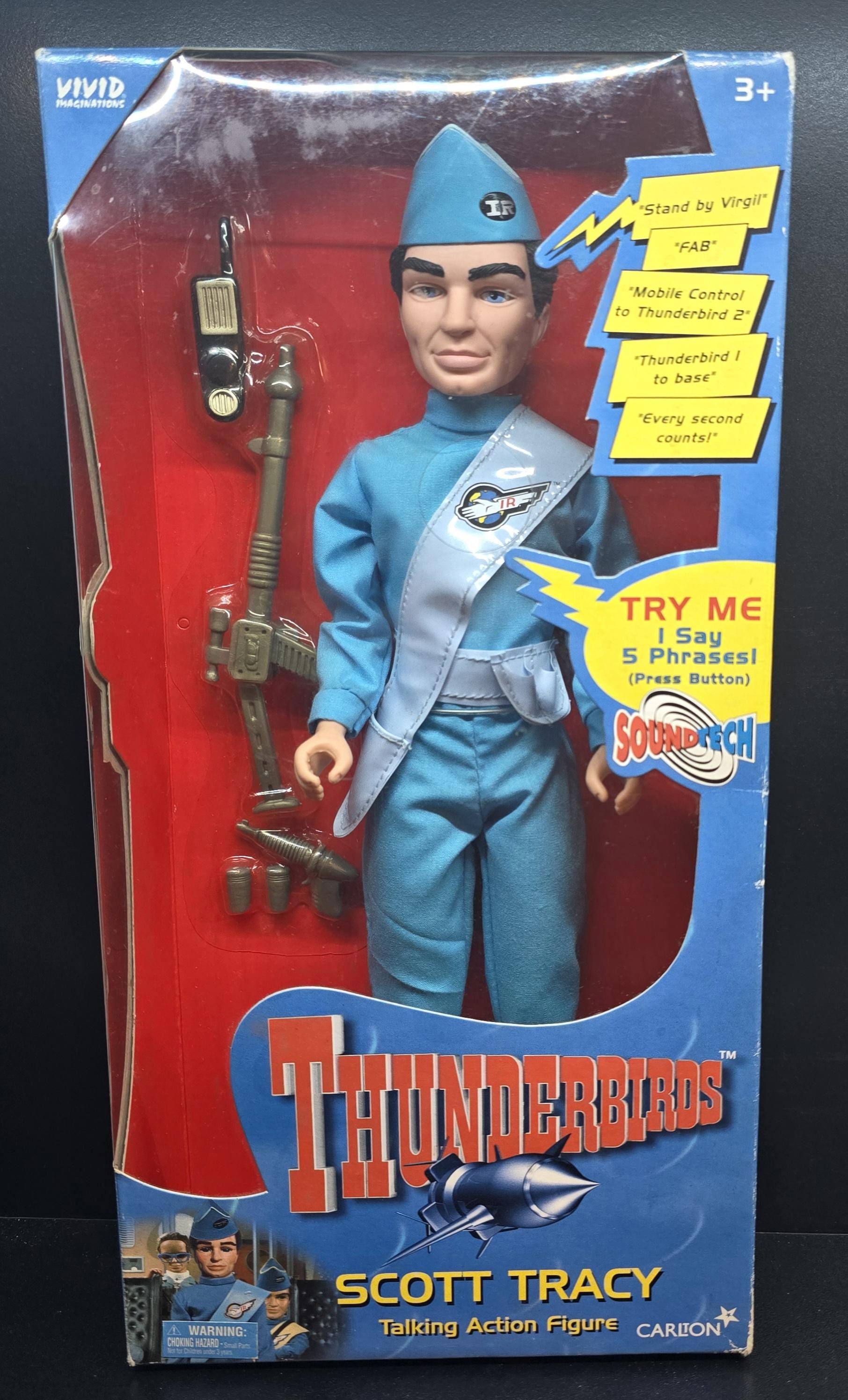 Vtg 1999 Thunderbirds Scott Tracy Talking Action Figure 12