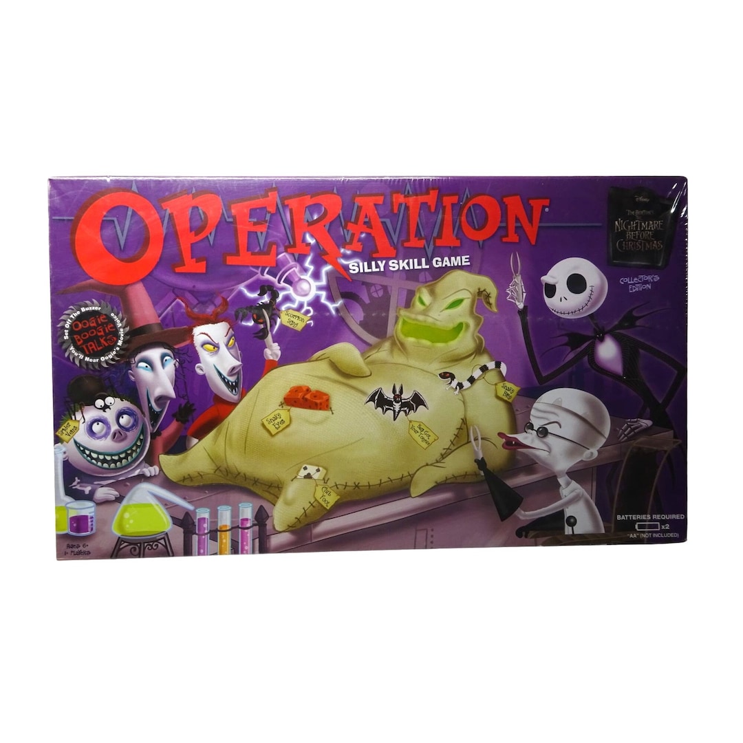 Operation Silly Skill Game Nightmare Before Christmas Collectors