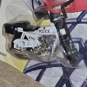 Maisto 1995 Turbo Tread Serie Weiß Polizei Motorrad Motor Bike Diecast (card wear)