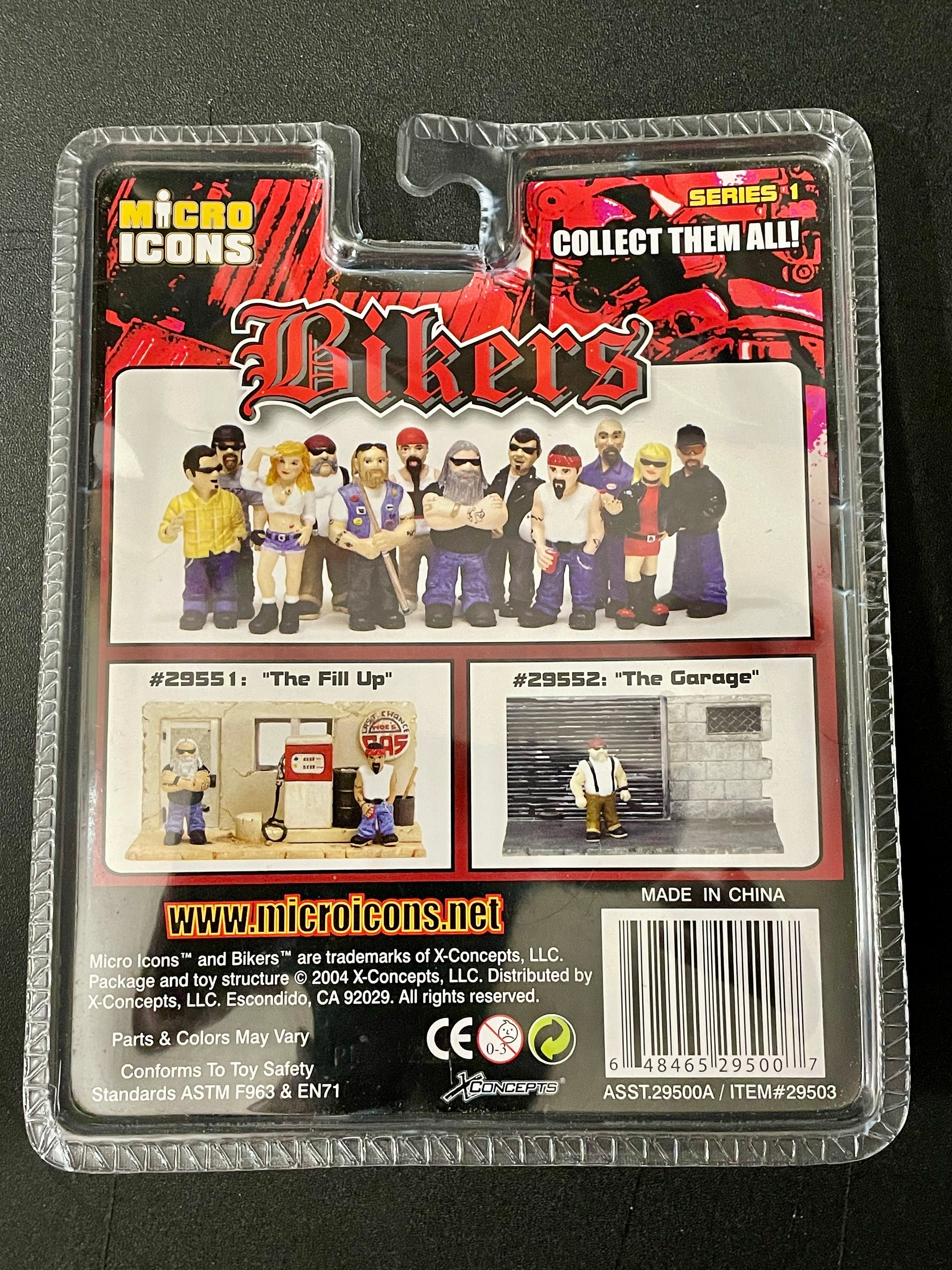Micro Icons Bikers Set of 4 Mini Figures W/ Magnetic Feet