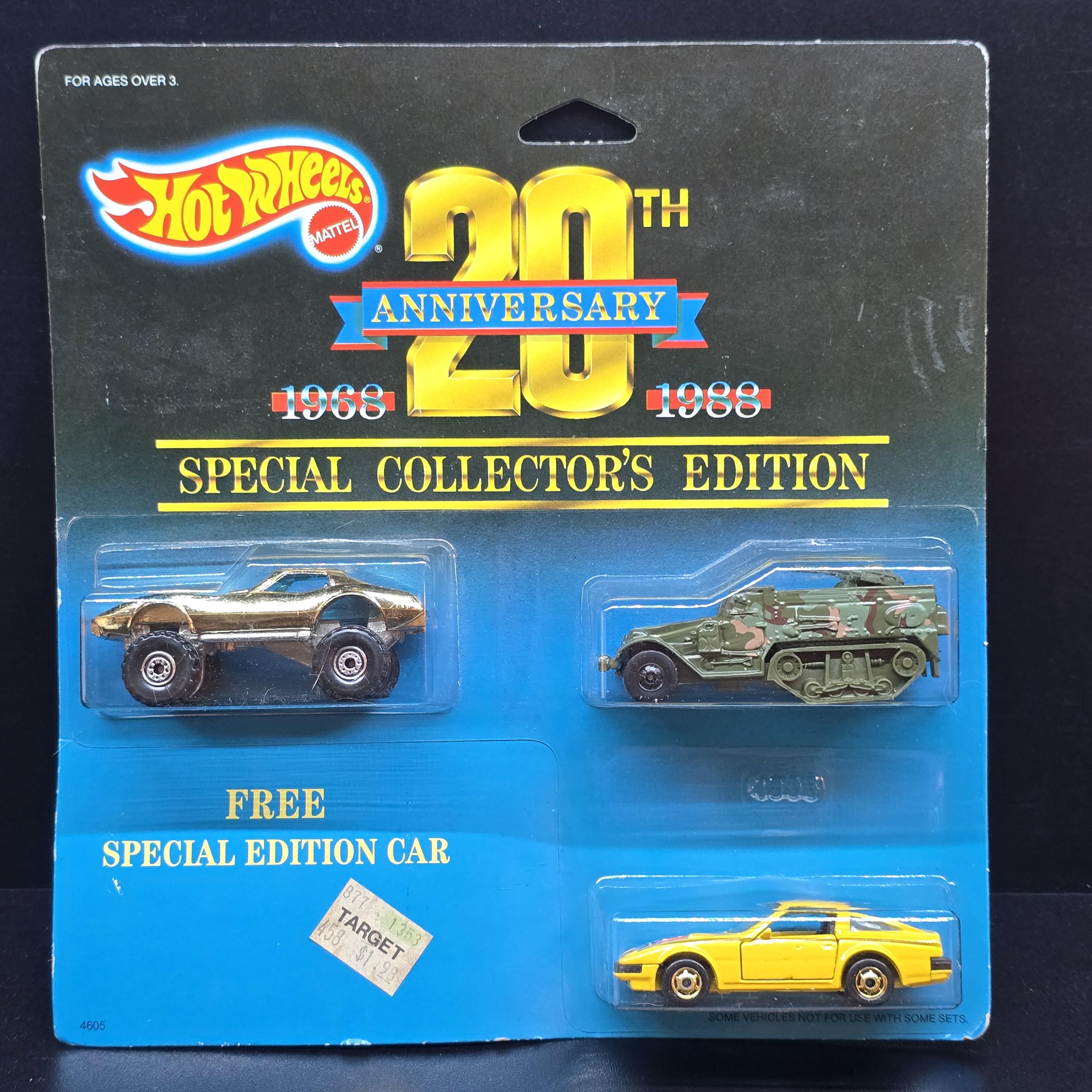 100%HOTWHEELS コレクターブックNo.3 '58CORVETTE 1988 Hot Wheels 20th Anniversary Collector's Edition 3 Car Pack