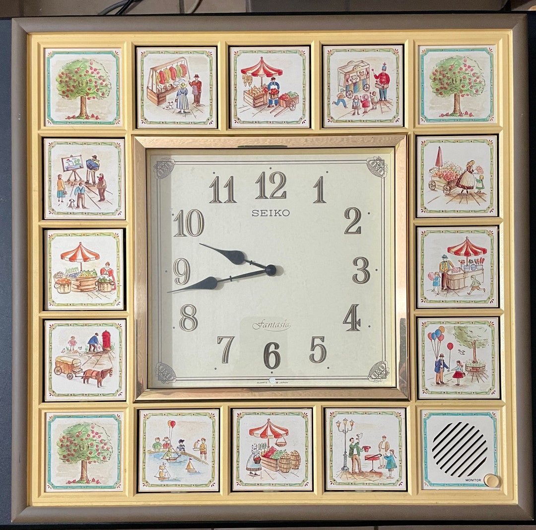 Vintage 1980s Seiko Fantasia S27 Motion Clock Wallmounted 6 Melodies