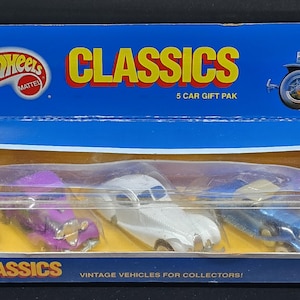 Vtg 1987 Hot wheels Classics 5 Car Gift Pack Set by Mattel NIB