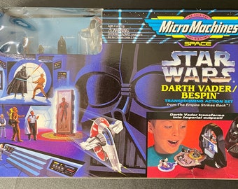 Vintage Galoob Micro Machines Space Star Wars Darth Vader/ Bespin Playset NIB