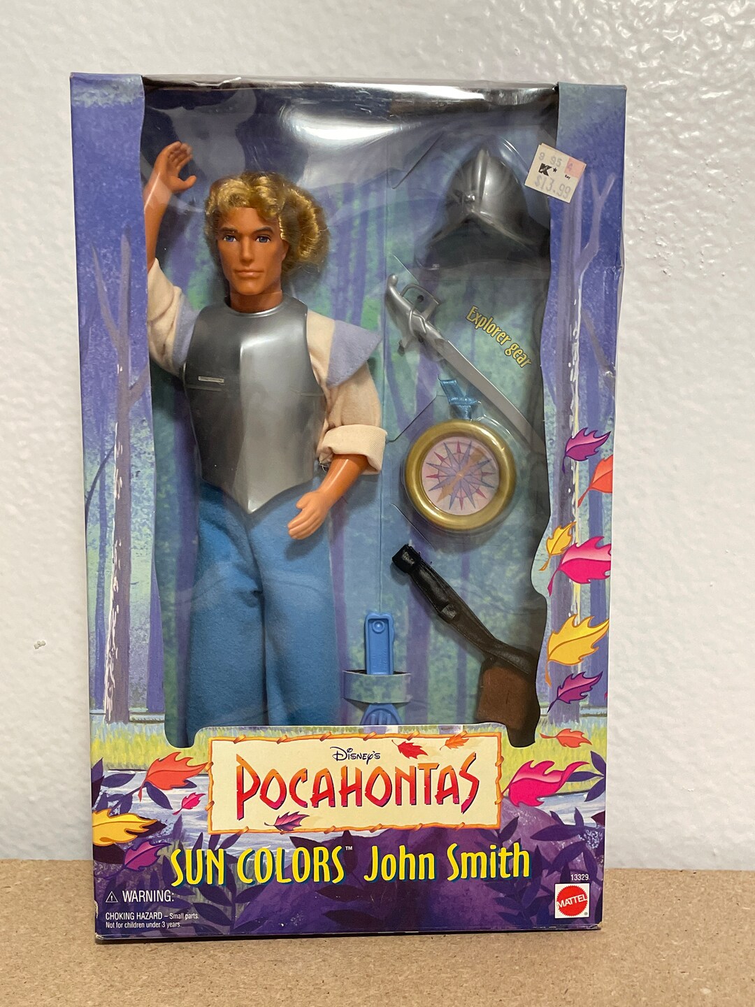 Vintage Mattel 1995 Disney Pocahontas Sun Colors John Smith Doll NIB - Etsy
