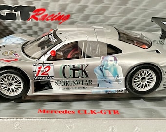 Maisto Special Edition Series 1:18 Scale Die Cast Car - Blue Sports Race  Car Mercedes-Benz CLK-GTR Street Version with Display Base