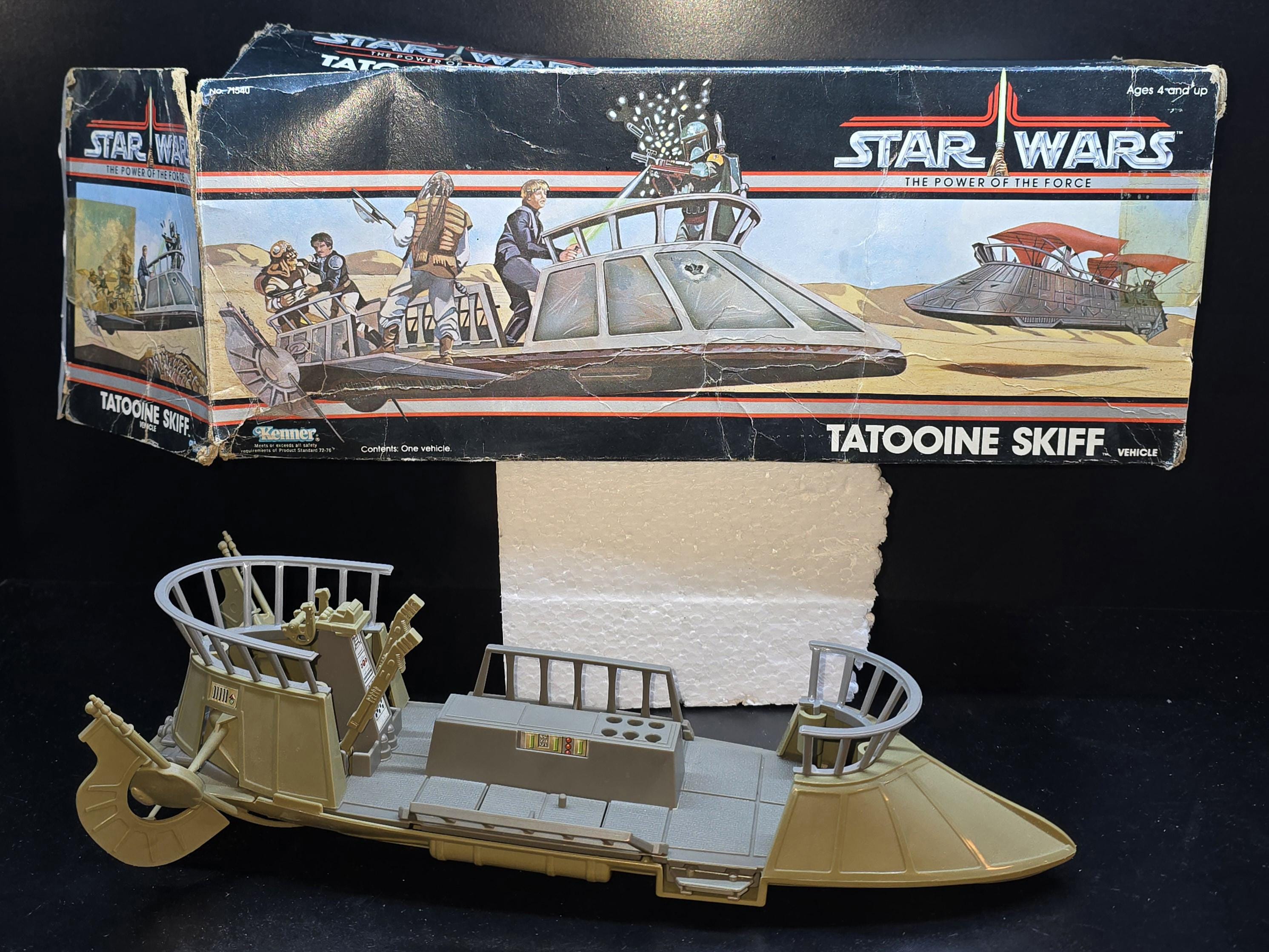 Vtg 1984 Kenner Star Wars Power of the Force Tatooine Skiff W/ Box 