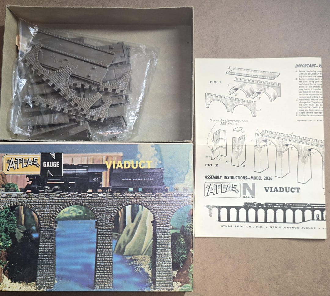Viaduct Kit N Scale Atlas Trains – Modellbau-Viadukt, Maßstab 1:160