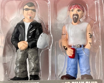 Micro Icons Bikers Set of 4 Mini Figures W/ Magnetic Feet
