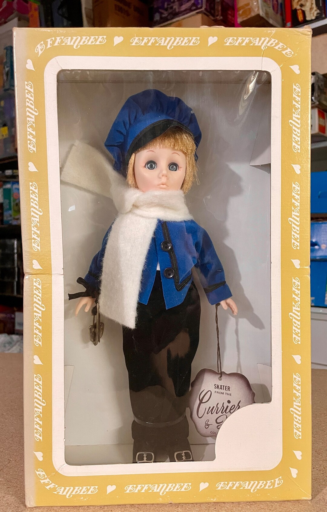 Vintage 1980s Effanbee Skater From the Currier & Ives Collection