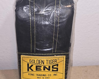 RARE Vintage Kens Trading Co. Golden Tiger Boxing Gloves Size XXL NOS