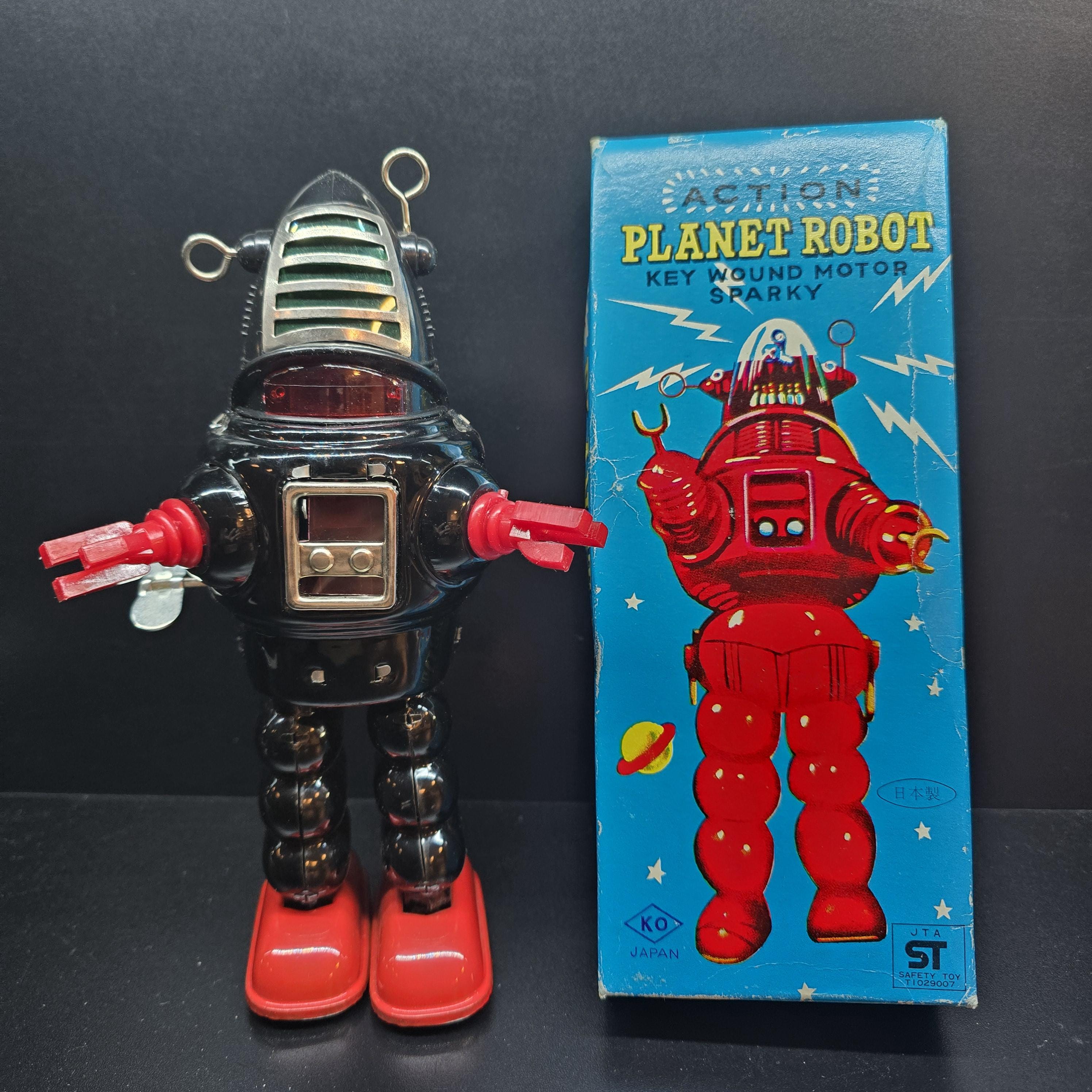 Gros Robot Vintage KO Des Années 80 Fabriqué Au Japon, Tout En Métal - 27 Cm De Haut - Pièce De Collection En Super état !