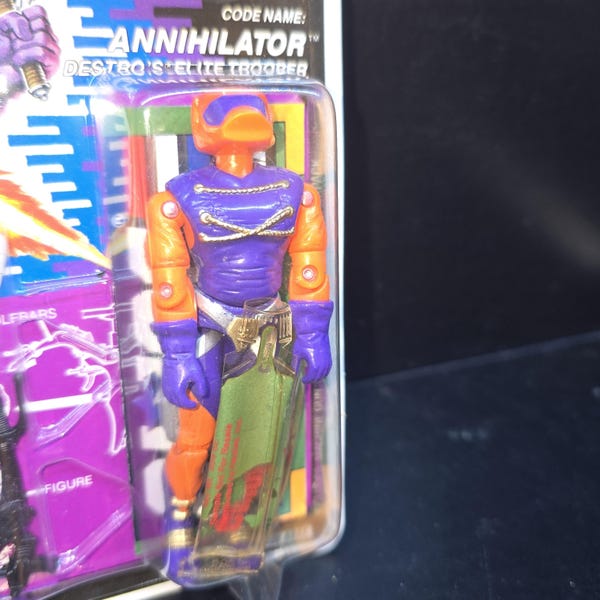 Vtg 1988 Annihilator Figure GI Joe ARAH Hasbro Sealed Carded Iron Grenadiers