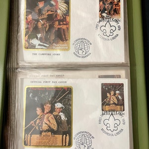 Hommage à Norman Rockwell de 1979 à la jeunesse américaine, 16 cartes postales