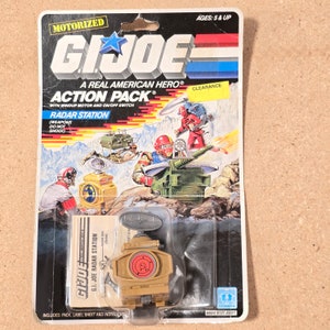 GI JOE 1987 Battle Gear Radar Station Action Pack Motorized Vintage Backpack NIB