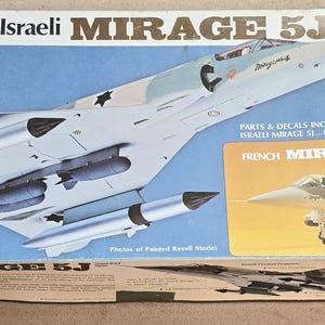 Vtg 1975 Revell Israeli Mirage 5J 1/32 Model Kit H-155 (kit complete)