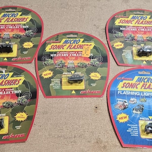 Vtg 1980s Majorette Micro Sonic Flashers Lot of 5 NISB #5 Military ...