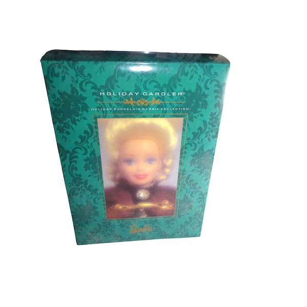 1996 Porcelain Limited Edition Holiday Caroler Mattel Barbie Doll
