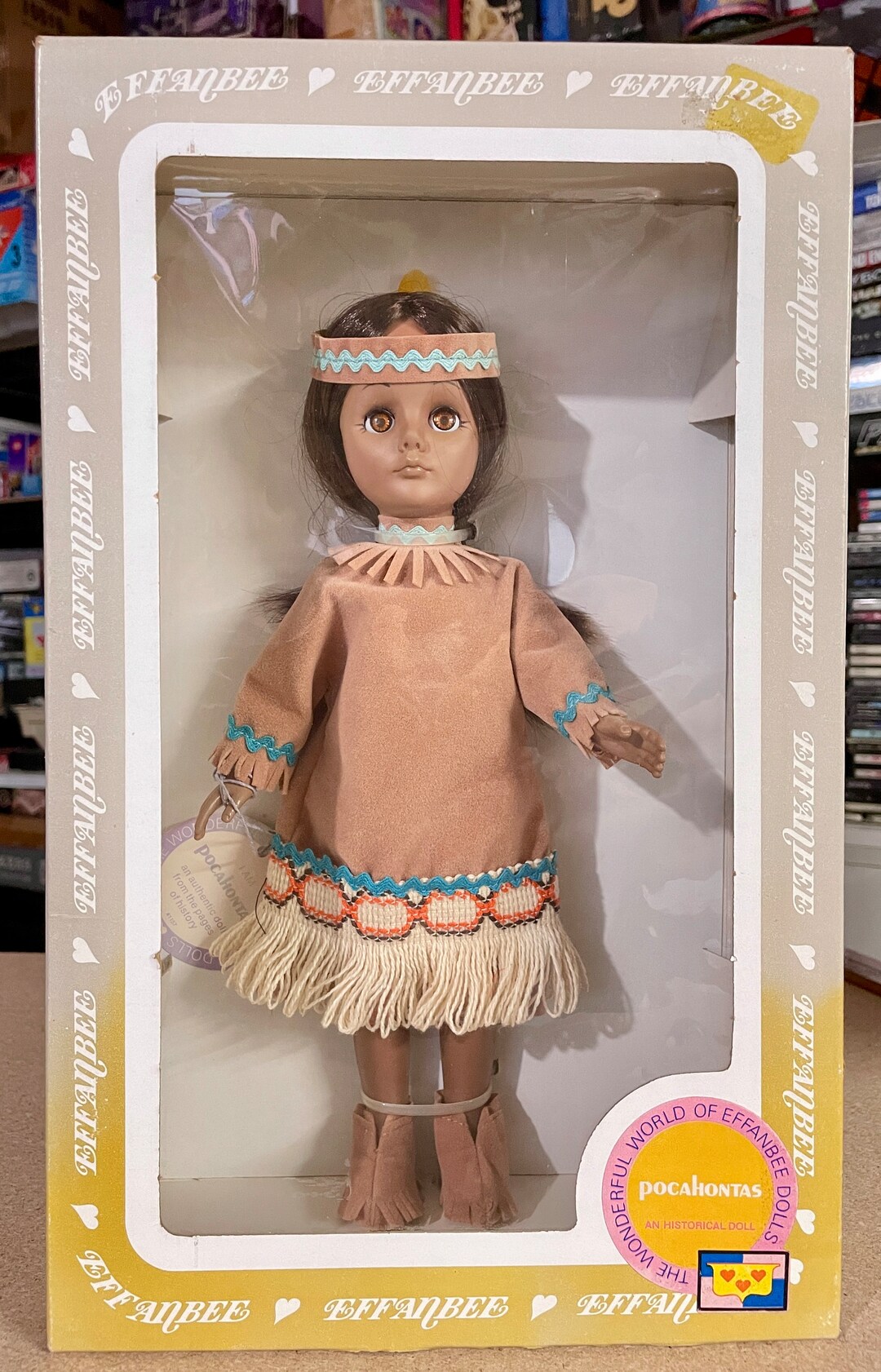 Vintage 1980s Effanbee pocahontas Vintage 11 Tall Doll Etsy