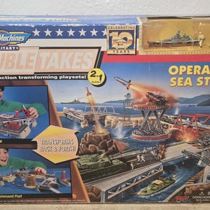 Vtg 1996 Betrieb Sea Strike Micro Machines Militär Double Takes von Galoob (Verpackungsspuren - nie benutzt)