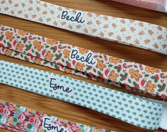 Personalized Christmas Lanyard: Festive ID Badge Holder Gift for Teachers, Nurses