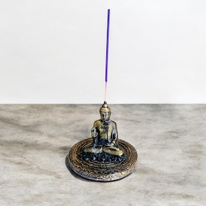 Meditating Buddha Incense Holder | Zen Decor for Yoga & Spiritual Gifts