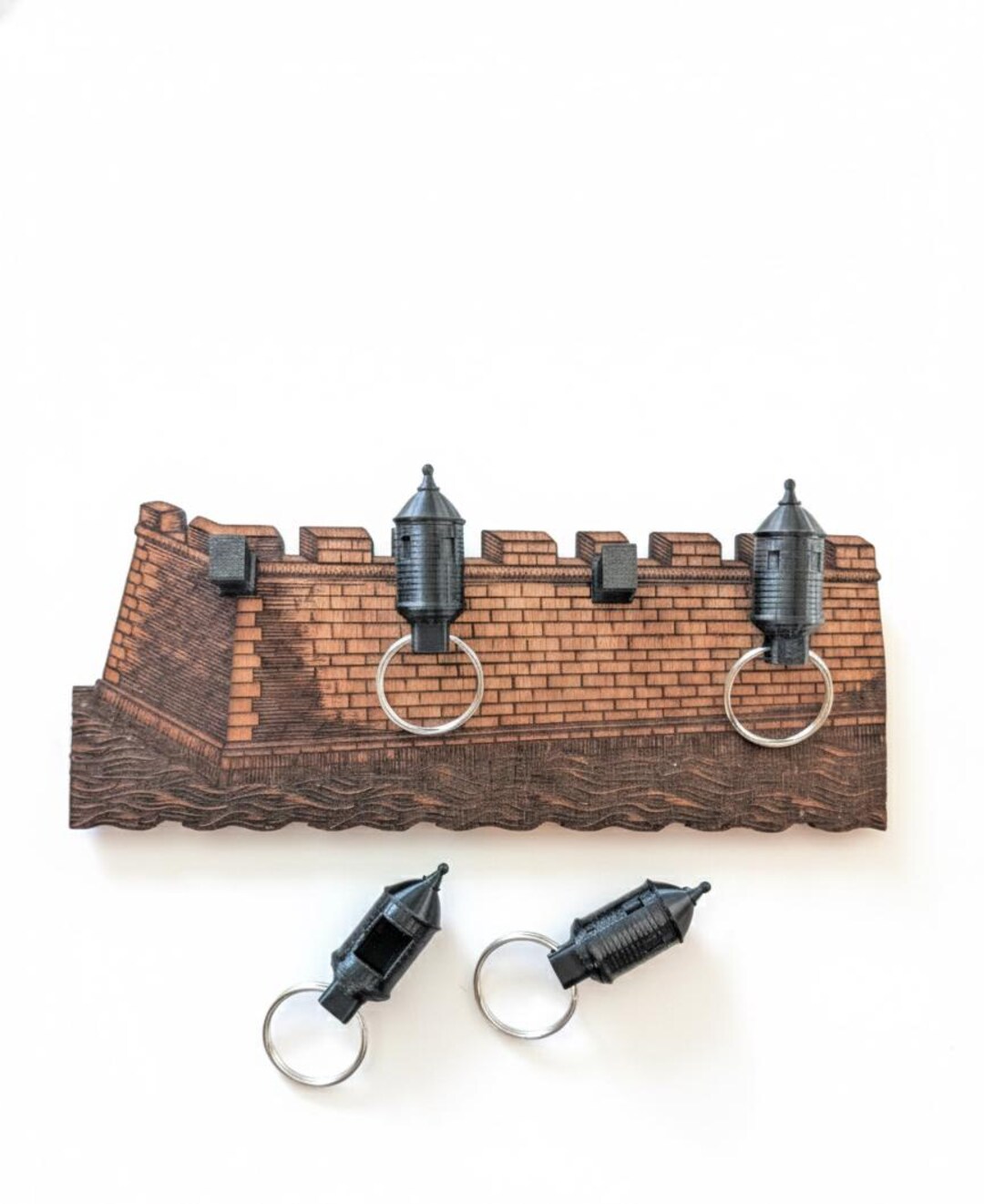 El Key El Morro Key Holder, Puerto Rico Garita Keychains, Laser Engraved Wood ...