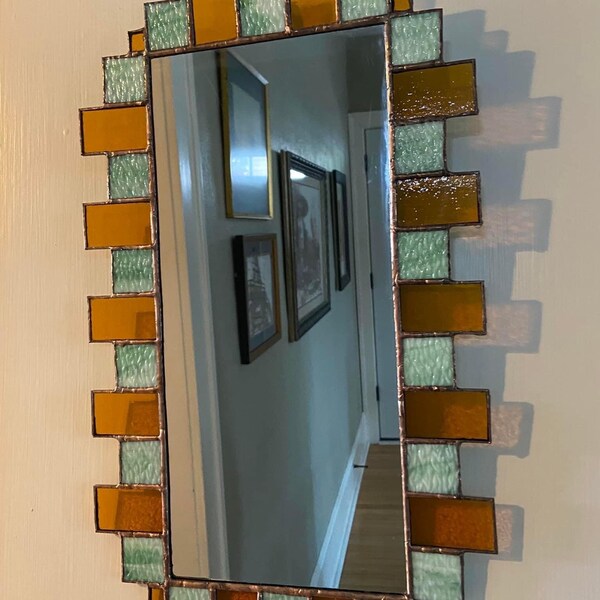 Stained Glass Mirror Etsy