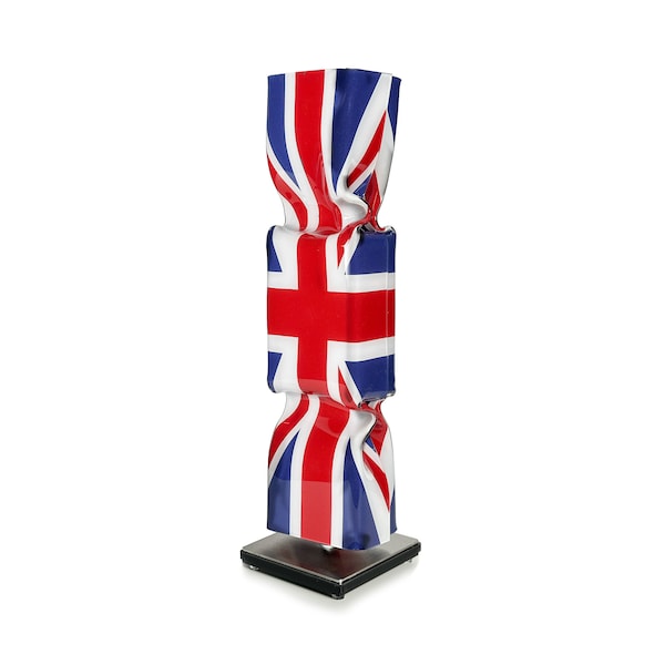 Pop Art Kunstwerk Union Jack Candy Art 30cm by van Hassel